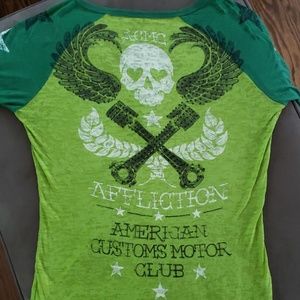 Affliction 3/4 sleeve top